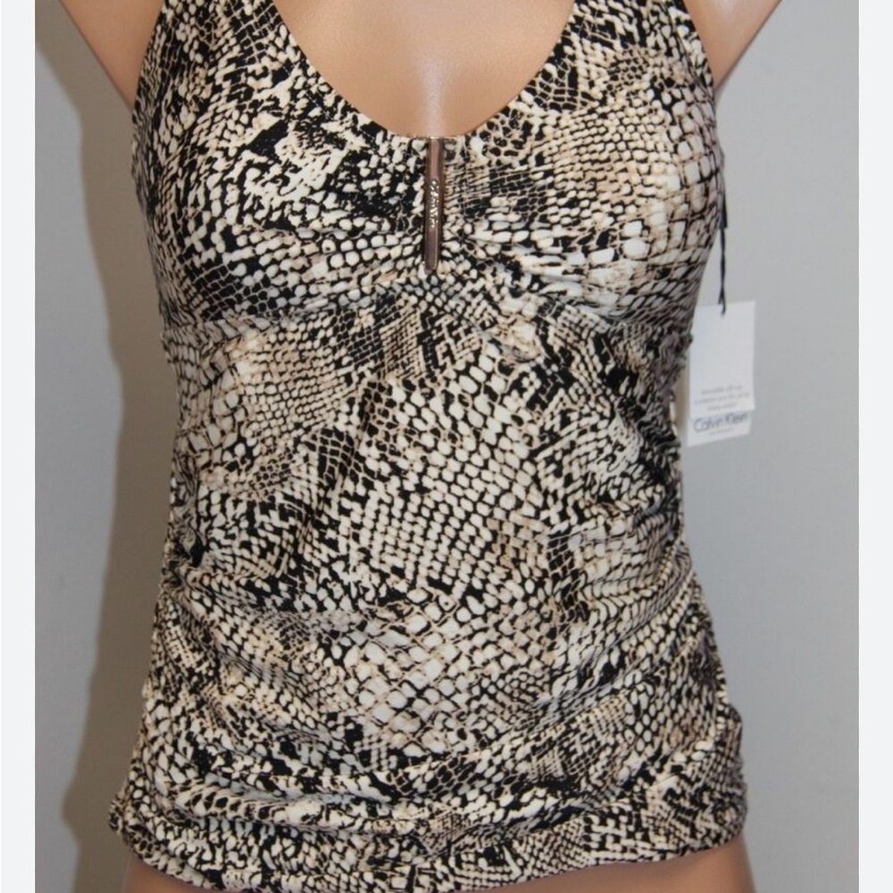 ❤️2/$15 or 3/$21❤️ NWT Calvin Klein Tankini Top, Size Small - Picture 9 of 9
